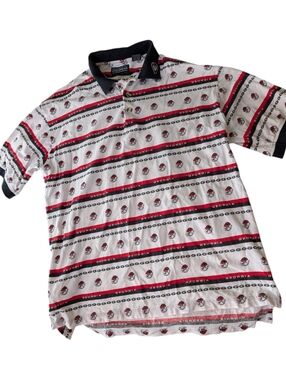 Chiliwear‎ Georgia Bulldogs Polo All Over Print Men's Shirt Shortsleeve M